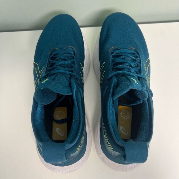 Asics Womens Gel Nimbus 25 Green Teal Running Shoes Sneakers Size 7.5 - Picture 7 of 11
